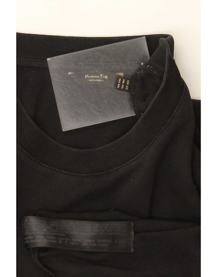Massimo Dutti Tricou Bărbați Top 2XL Bumbac Negru