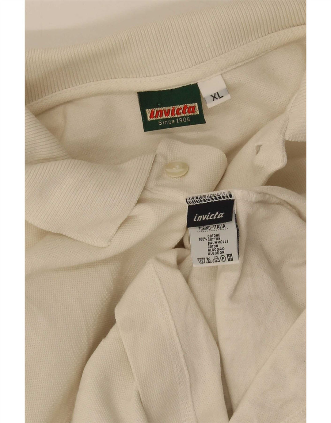 Tricou polo pentru bărbați Invicta XL, bumbac alb