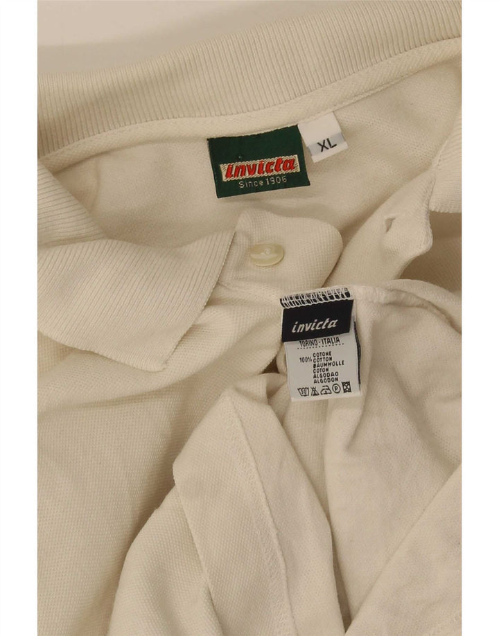 Tricou polo pentru bărbați Invicta XL, bumbac alb