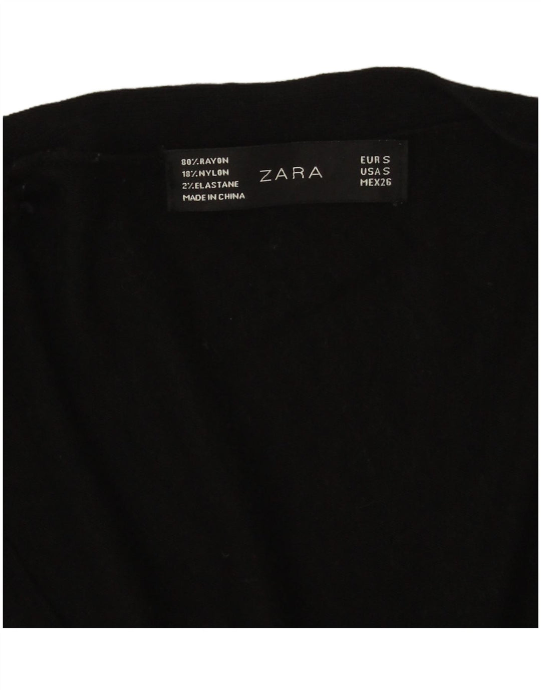 Pulover cardigan pentru femei Zara UK 10 mic, negru, raion