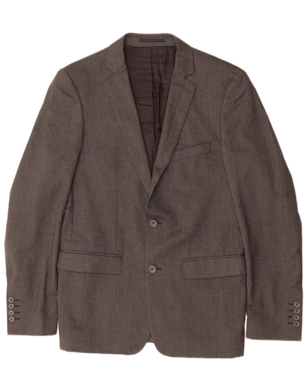 Blazer pentru bărbați Zara cu 2 nasturi EU 48 Viscoză gri mediu