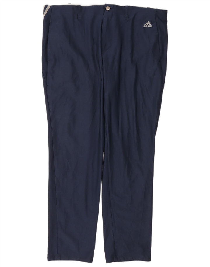 Pantaloni chino drepți ADIDAS pentru bărbați W38 L32 nailon bleumarin