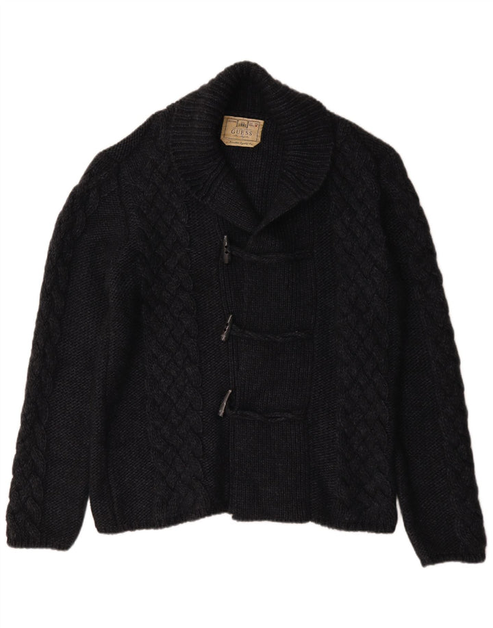 Pulover cardigan pentru bărbați Guess Duffle Buttons, mare, negru, acrilic