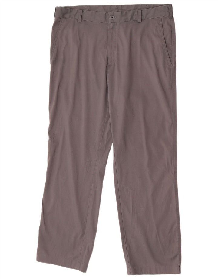 Pantaloni chino drepti Dri Fit Nike pentru bărbați W36 L30 poliester gri