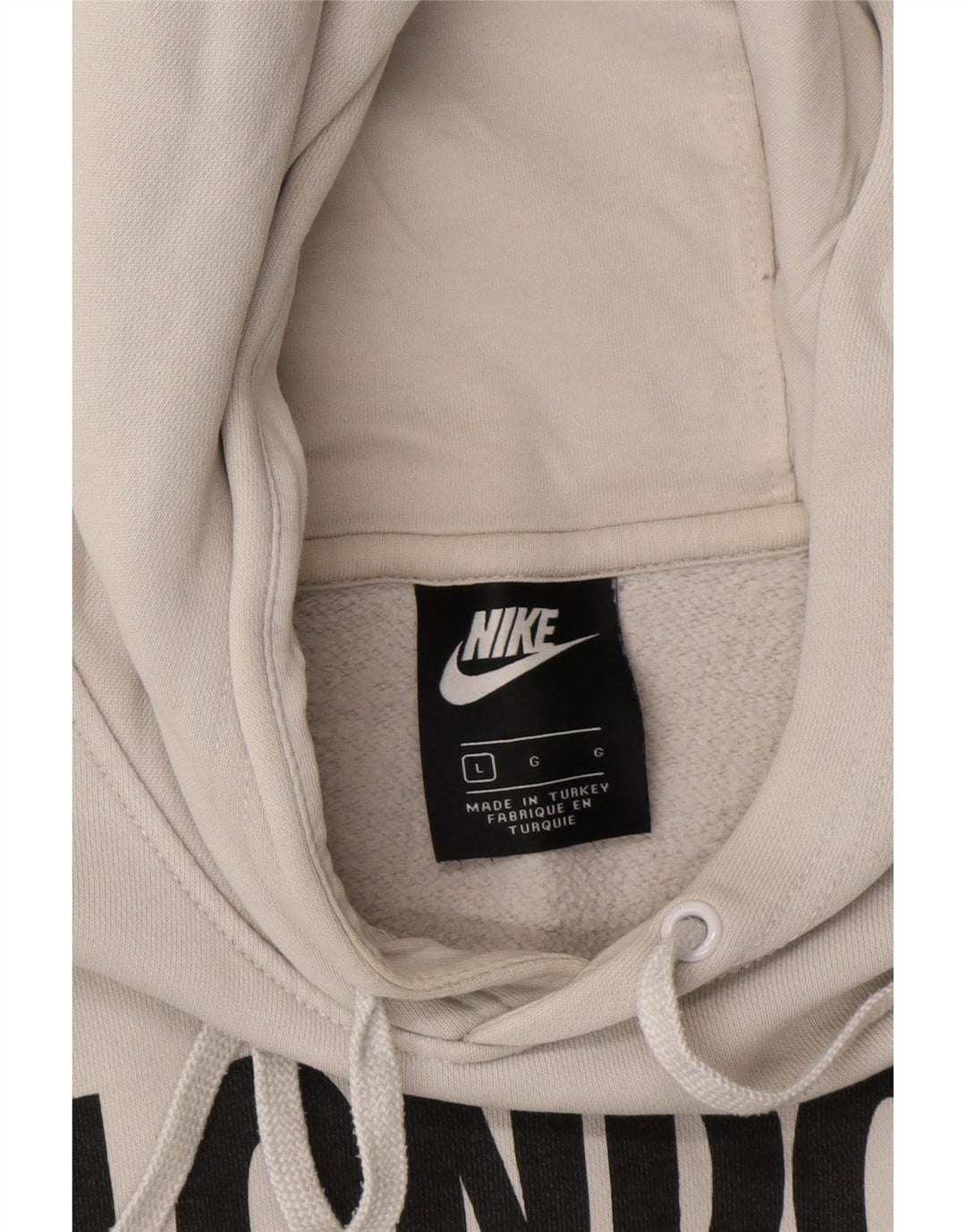 NIKE Mens Graphic Hoodie Jumper Large White Cotton Vintage Nike and Second-Hand Nike from Messina Hembry 