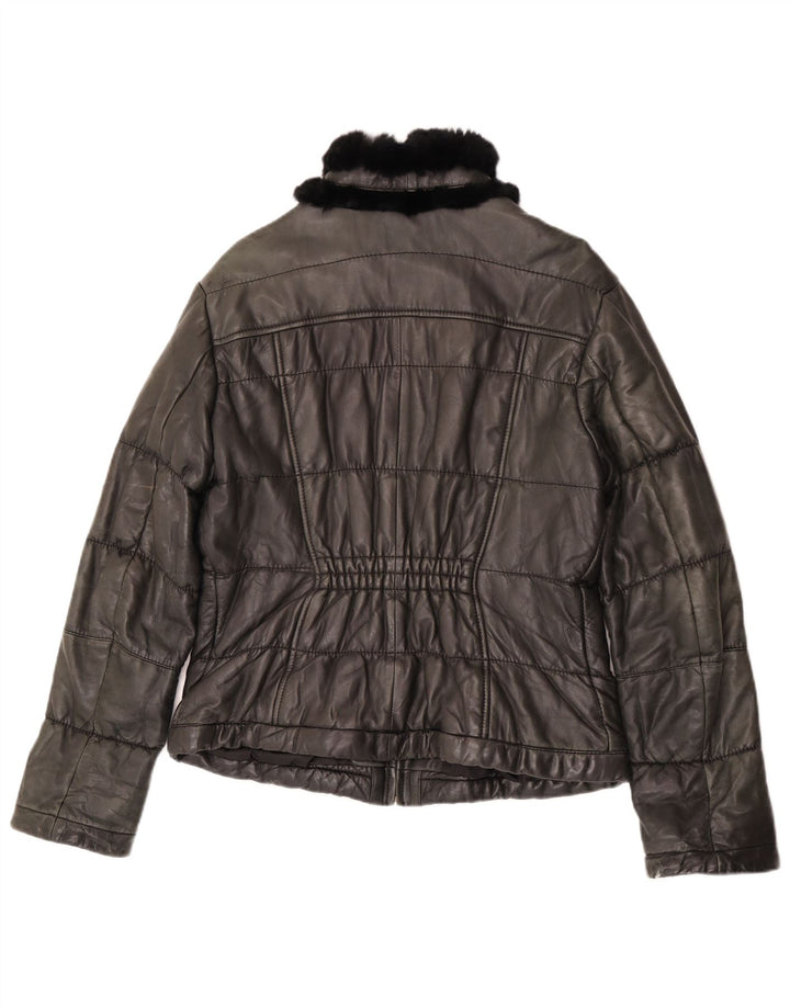 Geacă de piele pentru femei Bata and More IT 48 XL din piele gri