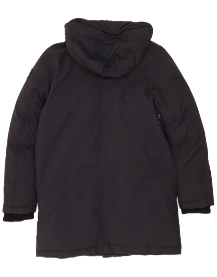 Palton căptușit cu glugă pentru femei SCHOTT US 12, mare, negru, poliester