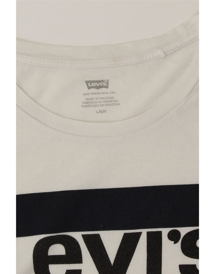 Tricou grafic LEVI'S pentru femei Top UK 16 Large White