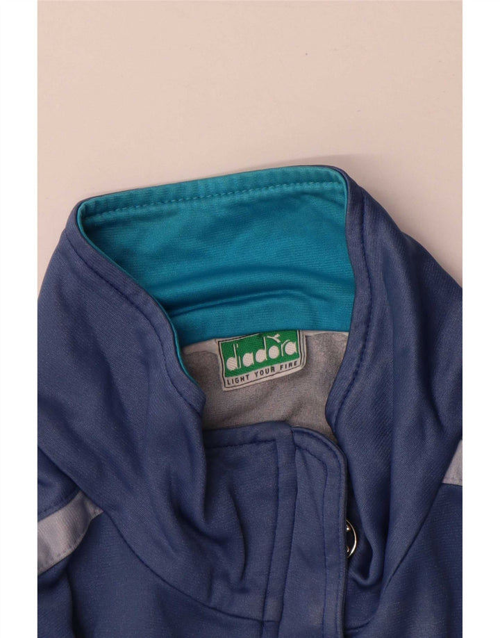 Jachetă de top pentru trening grafic Diadora pentru bărbați, mare, bleumarin, color block