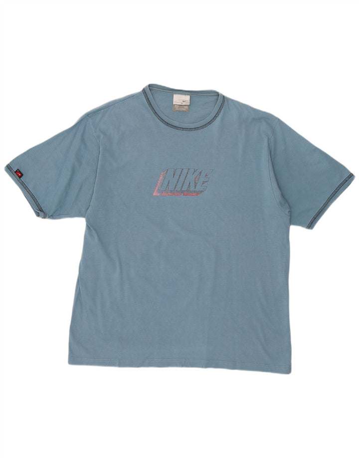 Tricou grafic pentru bărbați NIKE Top UK 39/41 Medium Blue Bumbac