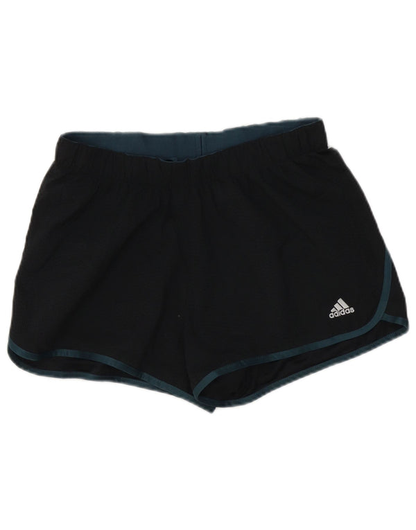 Pantaloni scurți sport Adidas pentru femei UK 10 Small Negru Poliester