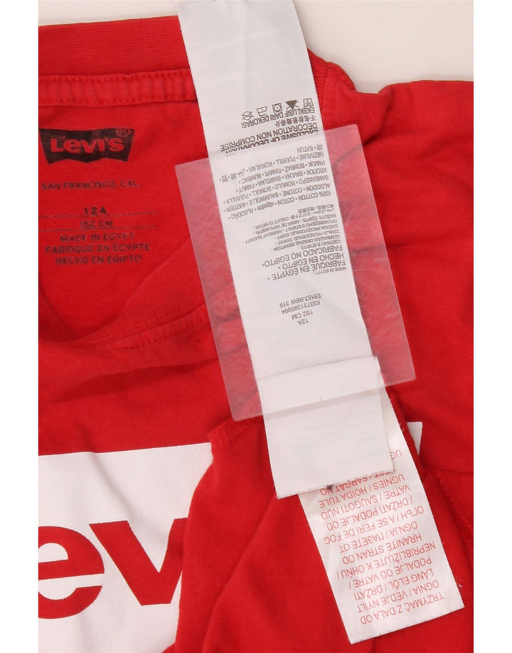 Tricou grafic LEVI'S pentru baieti Top 11-12 ani bumbac rosu