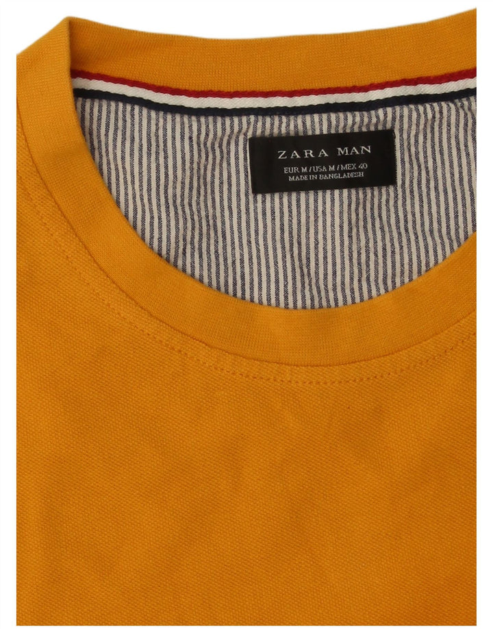 Tricou pentru bărbați Zara Top Mediu Galben