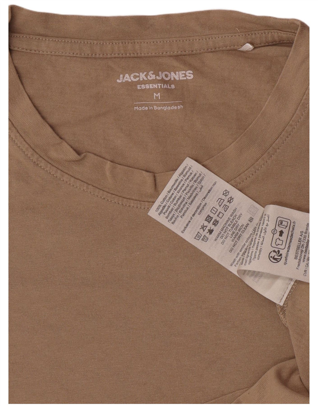 Tricou Jack & Jones pentru bărbați Top din bumbac maro mediu