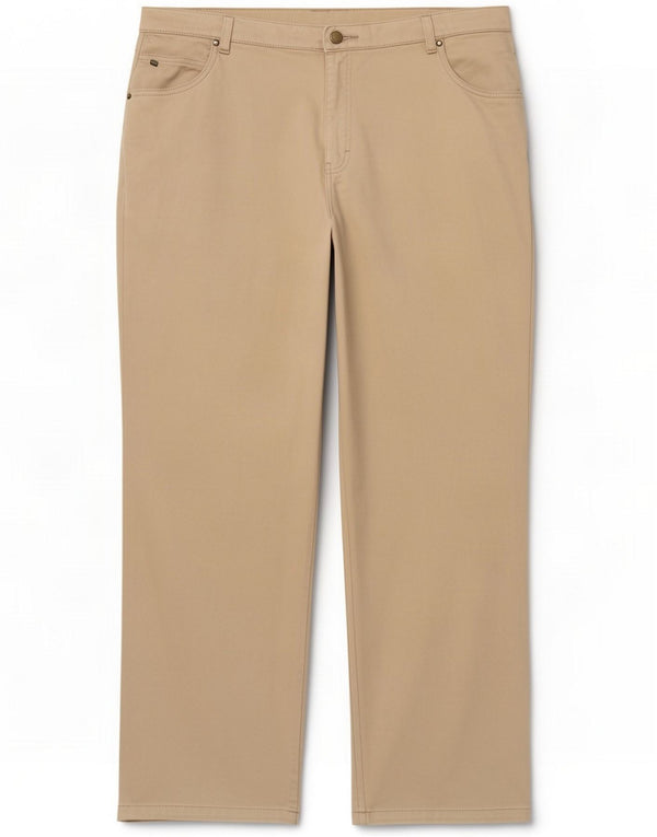 Marks & Spencer Pantaloni casual pentru femei cu picioare largi UK 22 3XL W42 L30 Bej