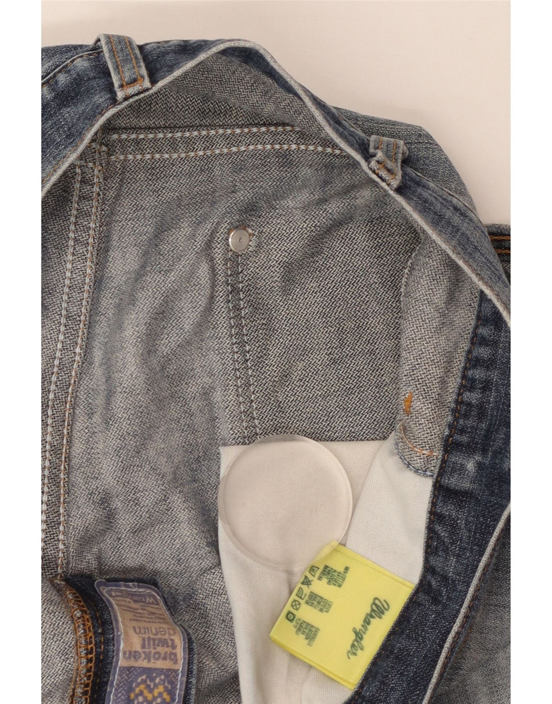 Blugi drepti pentru bărbați Wrangler W36 L30 Bumbac albastru