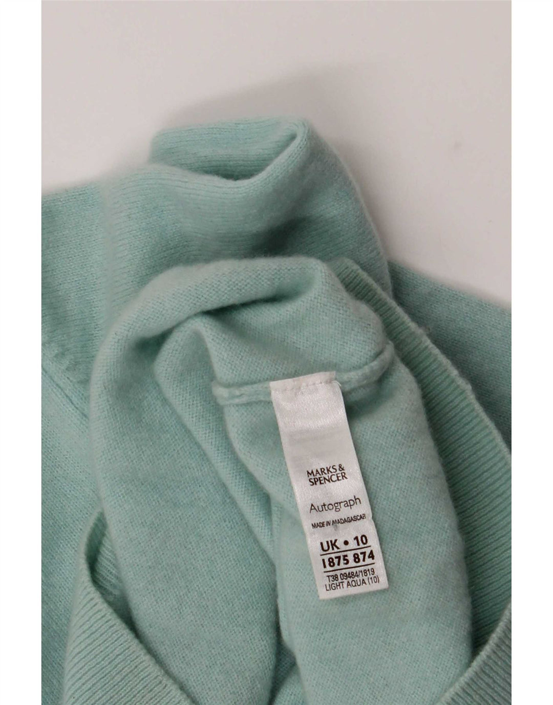 Pulover pentru femei Marks & Spencer cu gât rulat, turcoaz mic, UK 10