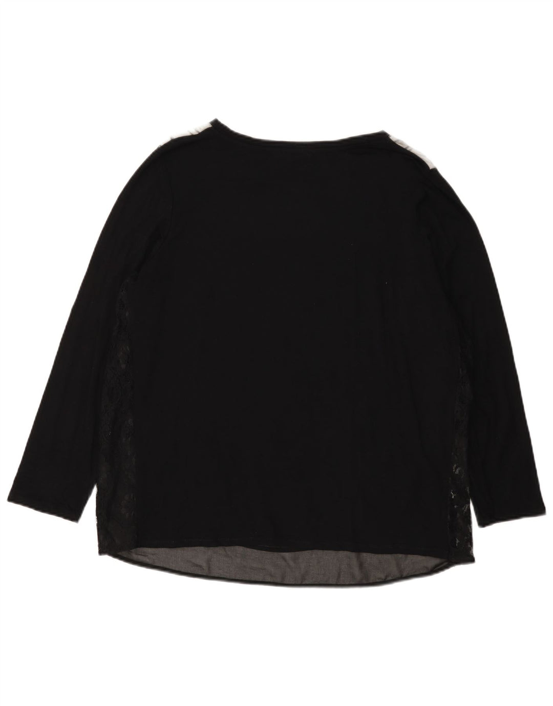 ELENA MIRO Top grafic pentru femei cu mânecă lungă UK 18 XL negru