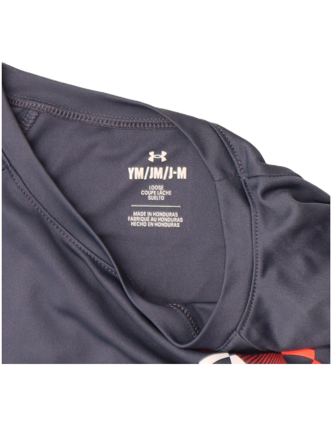 Tricou grafic largi pentru băieți UNDER ARMOUR Top 9-10 ani, gri mediu