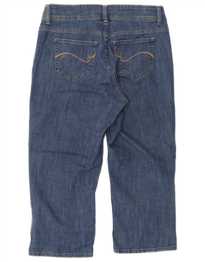 Blugi Capri Riders LEE pentru femei US 8 Medium W32 L20 Bumbac albastru