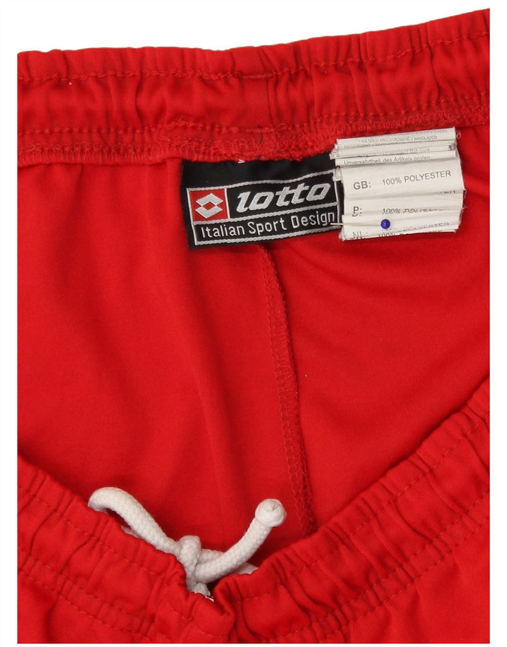 Pantaloni scurți sport Lotto pentru bărbați, poliester roșu mare