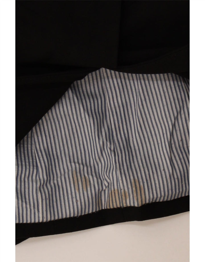 Jachetă pentru femei ZARA cu 1 nasture, UK 10, poliester negru mic