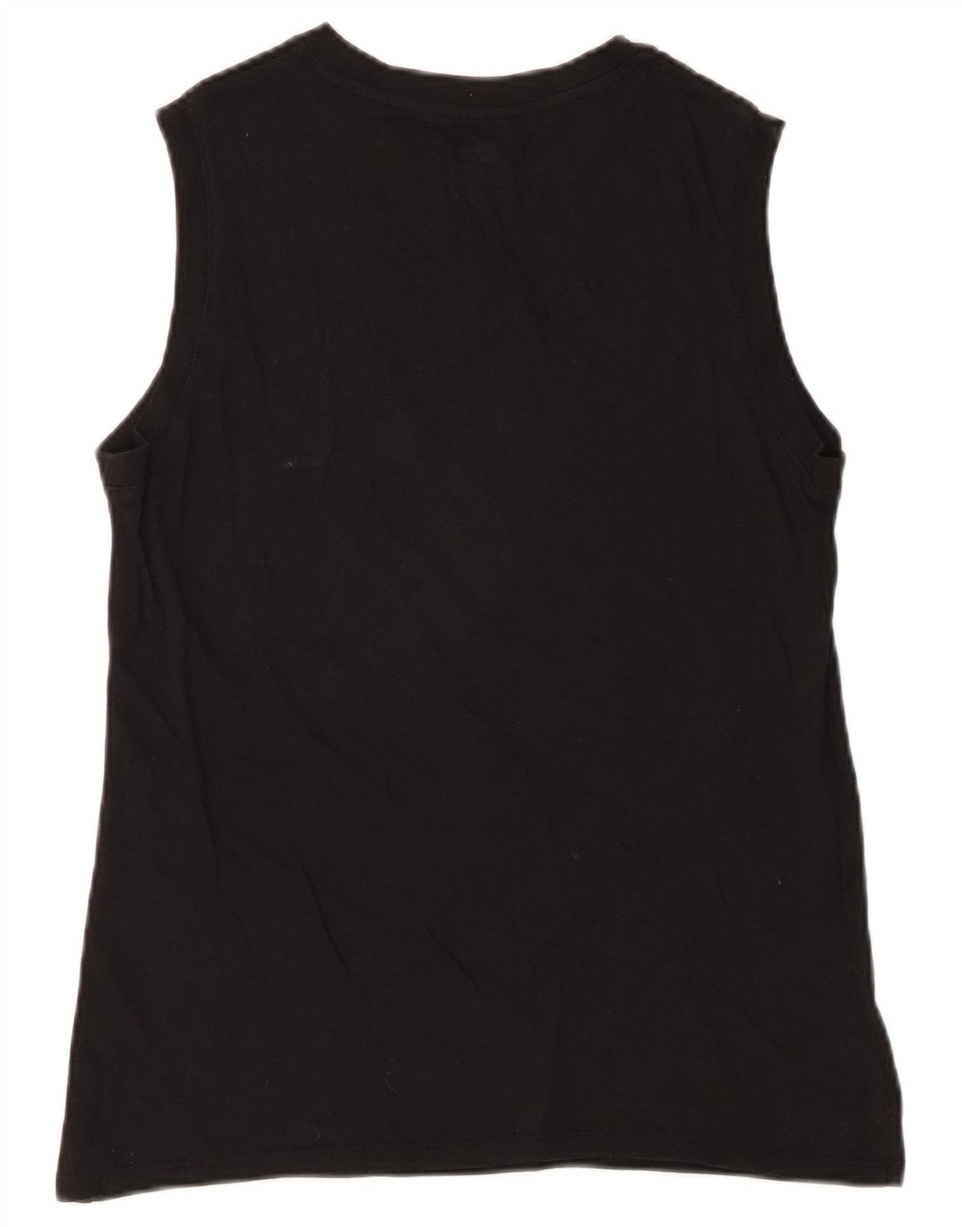 Levi's Womens Graphic Vest Top UK 10 Small Black Bumbac