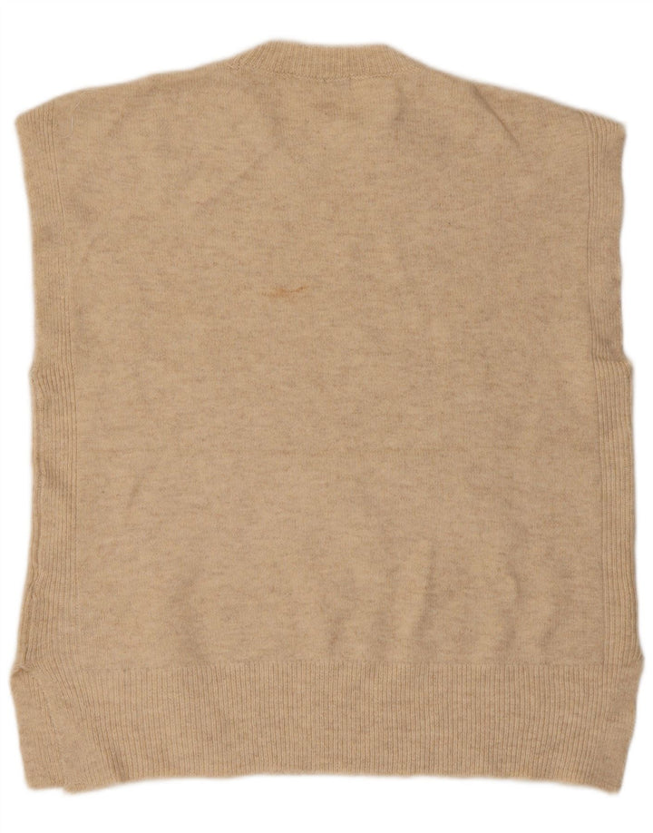 Marks & Spencer Womens Vest Tank Top UK 14 Medium Bej Acrilic