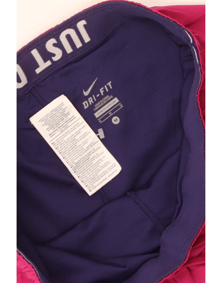 Pantaloni scurti sport NIKE Dri Fit pentru femei UK 14 Poliester roz mediu