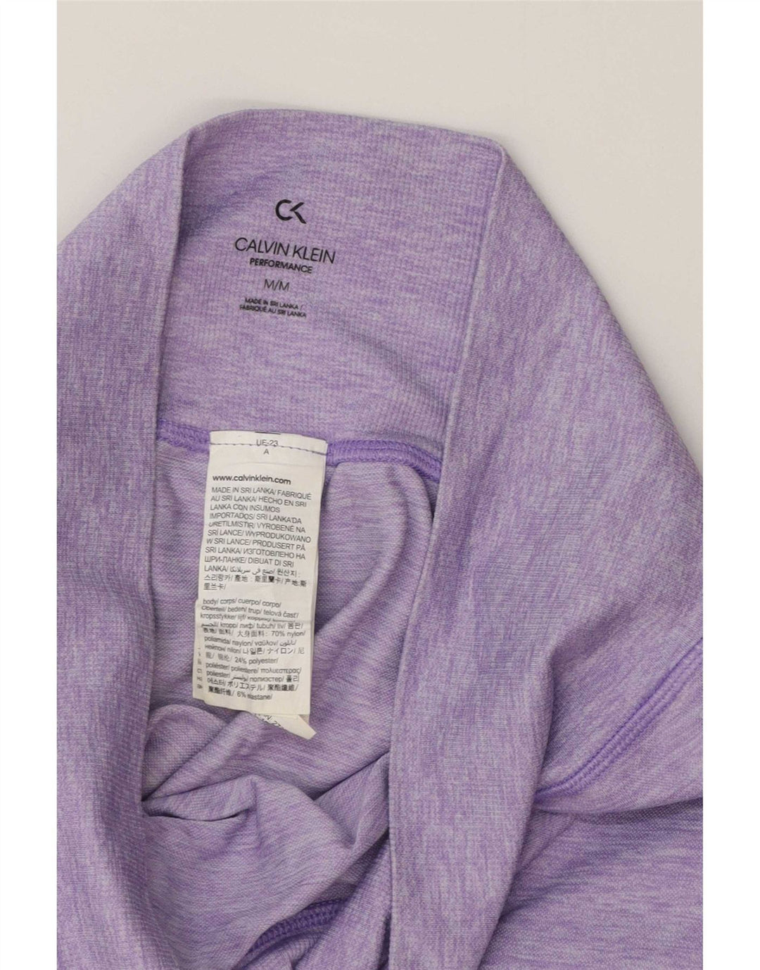 Calvin Klein Leggings pentru damă cu grafică UK 12 Poliester cu pături violet mediu