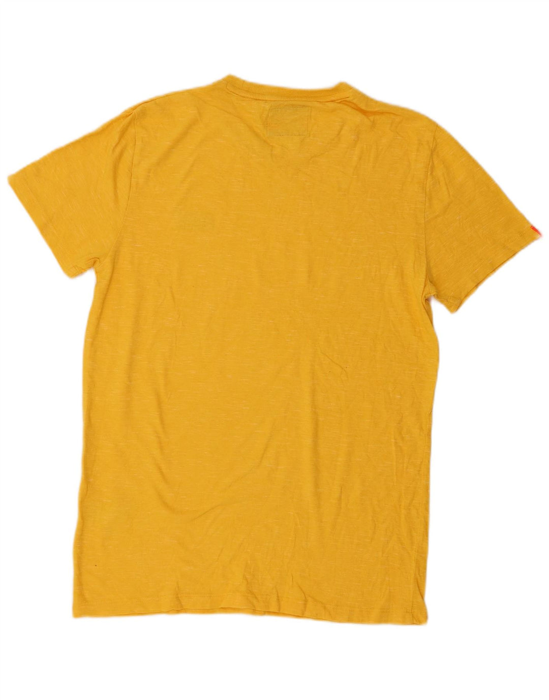 Tricou Superdry pentru bărbați Top din bumbac galben mediu