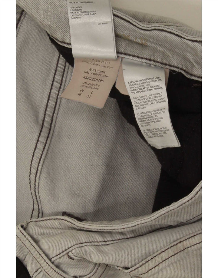 Blugi slim pentru bărbați Calvin Klein W36 L32 bumbac gri