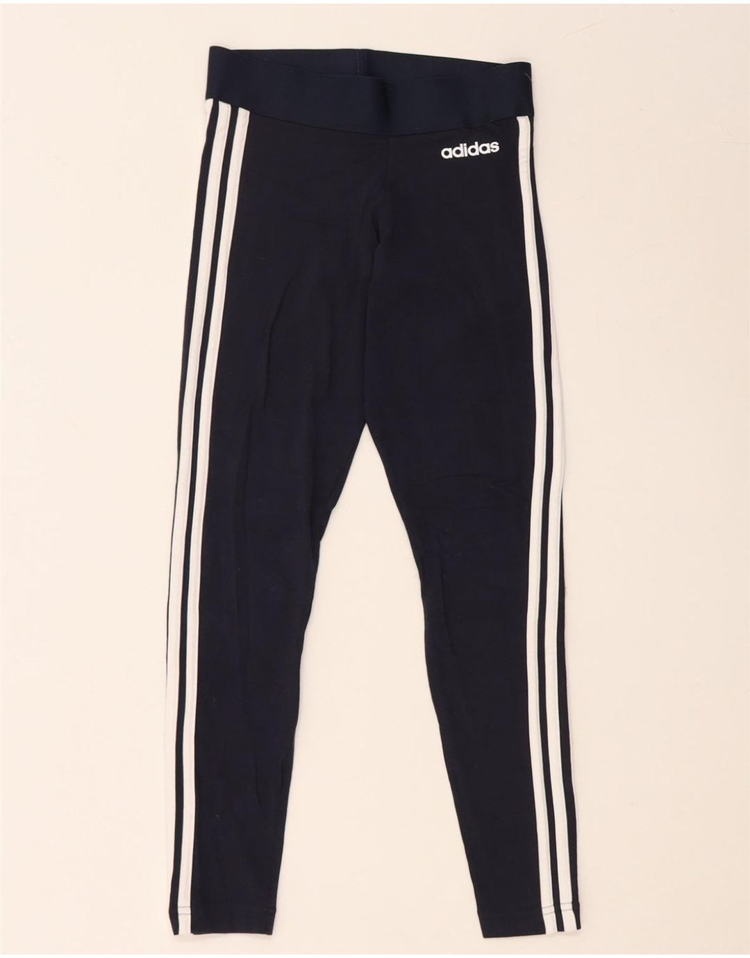 Leggings pentru femei ADIDAS UK 4/6 XS bleumarin bumbac