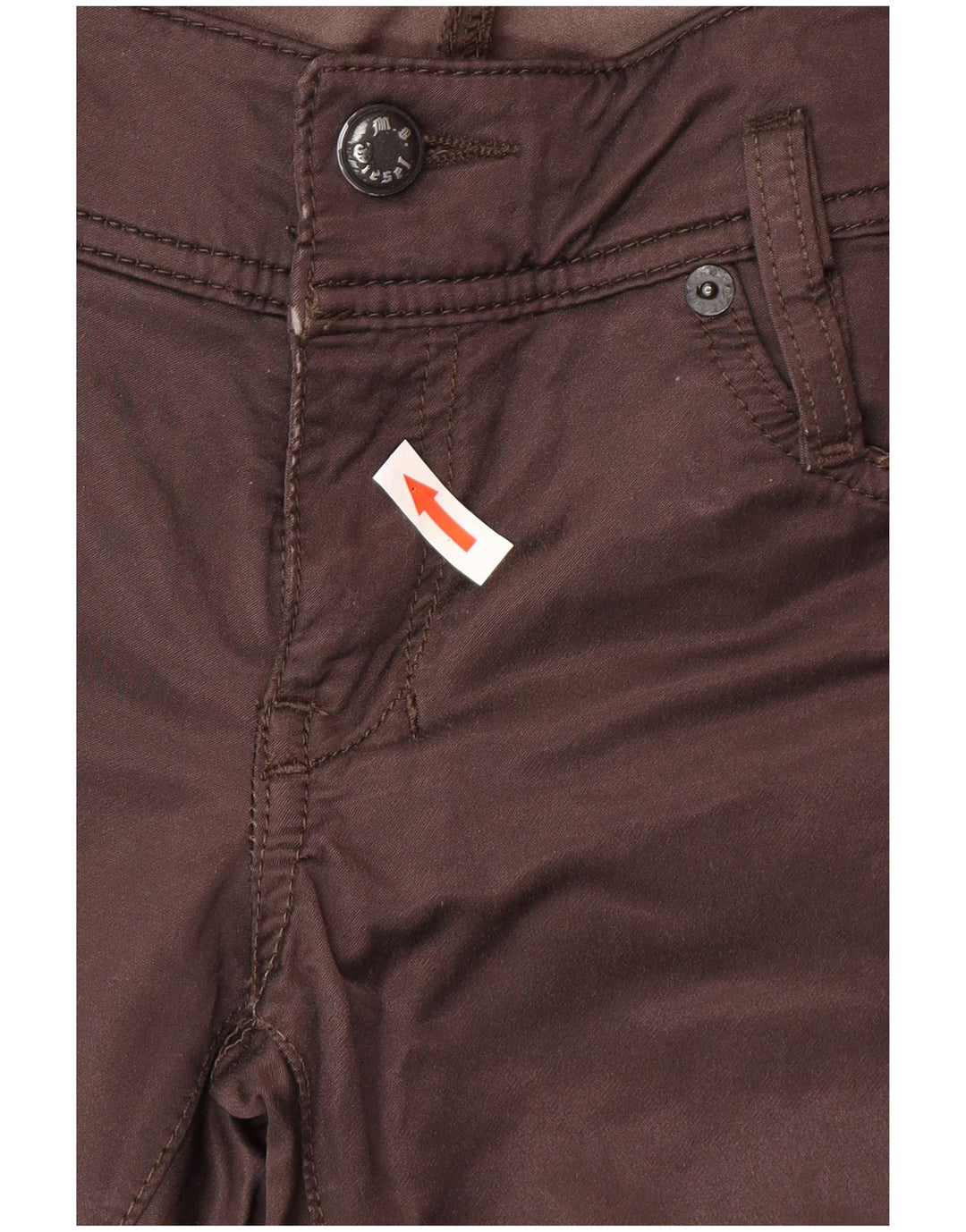 Pantaloni casual slim pentru femei Diesel L31 L34 bumbac maro