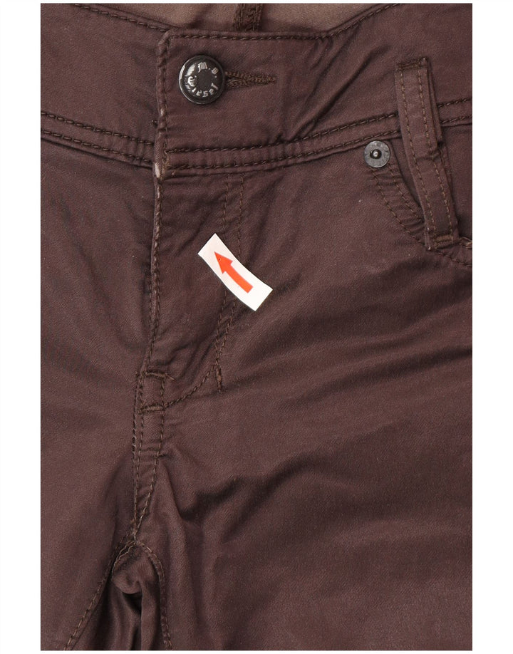 Pantaloni casual slim pentru femei Diesel L31 L34 bumbac maro