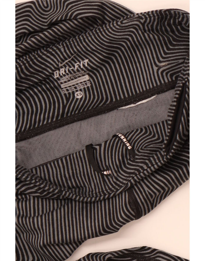 Leggings Dri Fit NIKE pentru femei UK 6 XS Gri Pinstripe