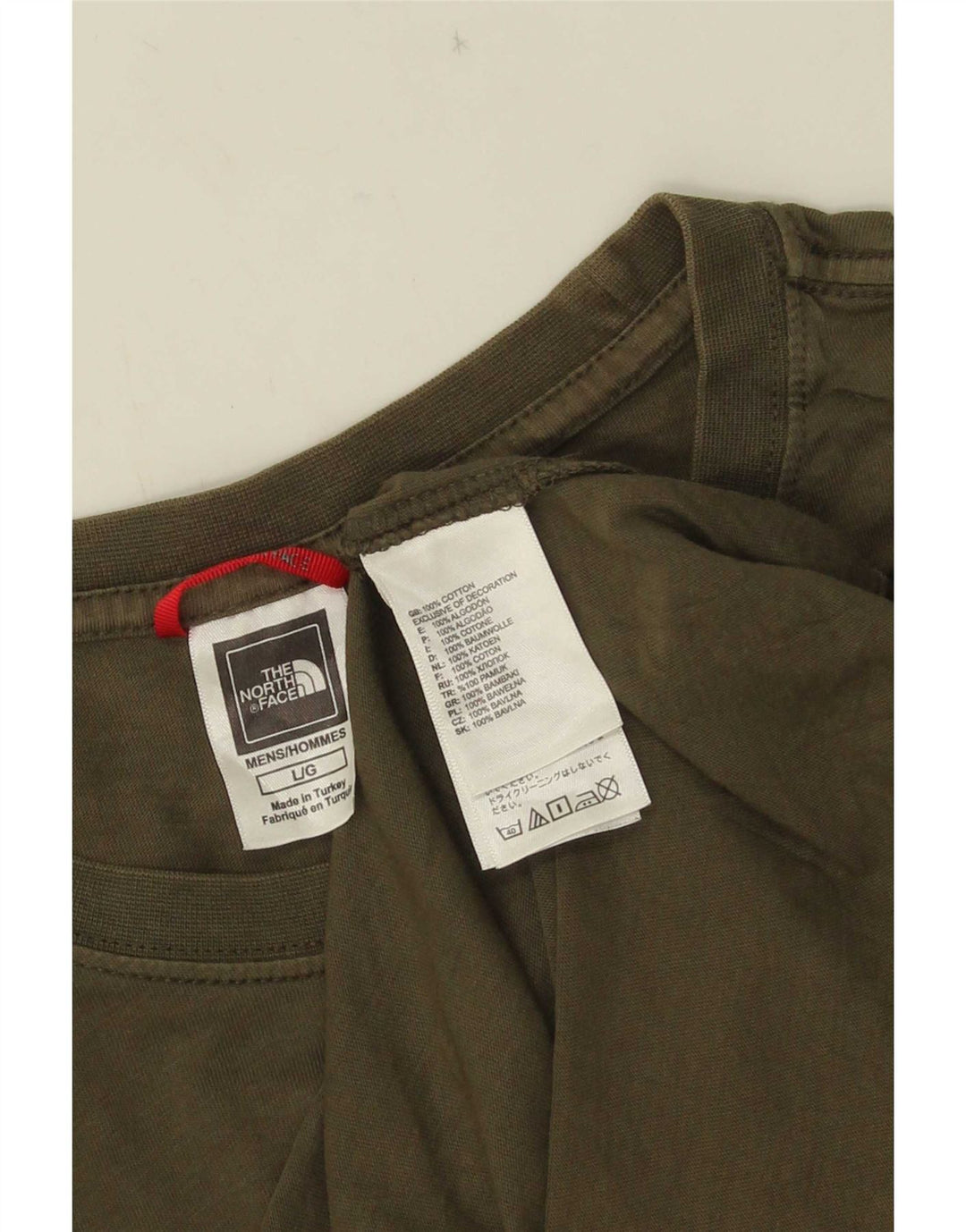 Tricou pentru bărbați The North Face Top Large Kaki Bumbac