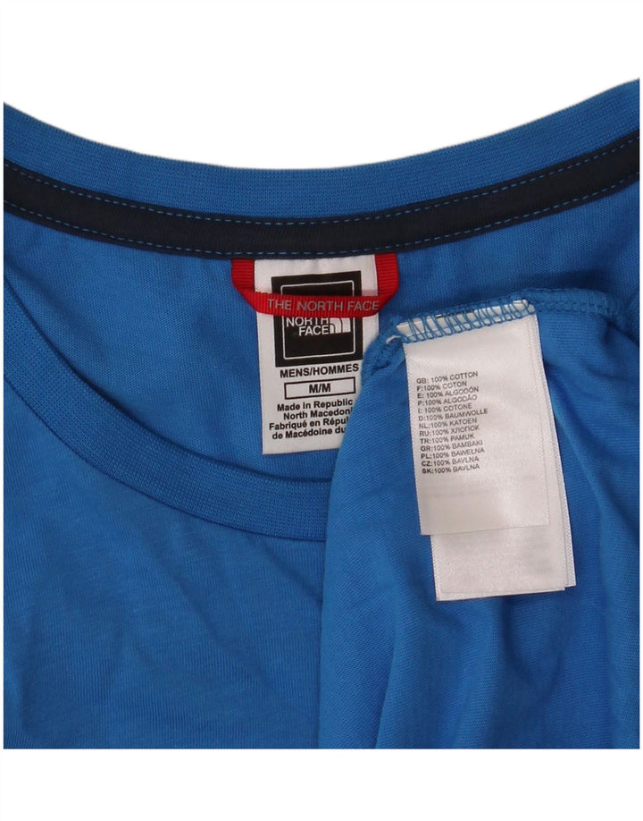 Tricou grafic pentru bărbați The North Face Top din bumbac albastru mediu