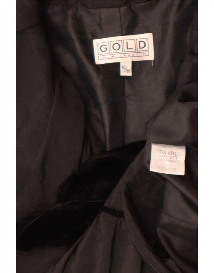 Jachetă Blazer pentru femei Gold By Michael H UK 10 Poliester negru mic
