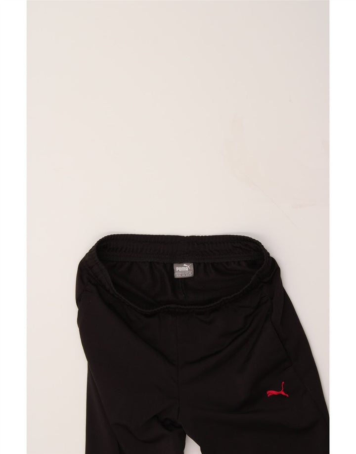 PUMA Boys Tracksuit Trousers Joggers 9-10 Years  Black Polyester Vintage Puma and Second-Hand Puma from Messina Hembry 