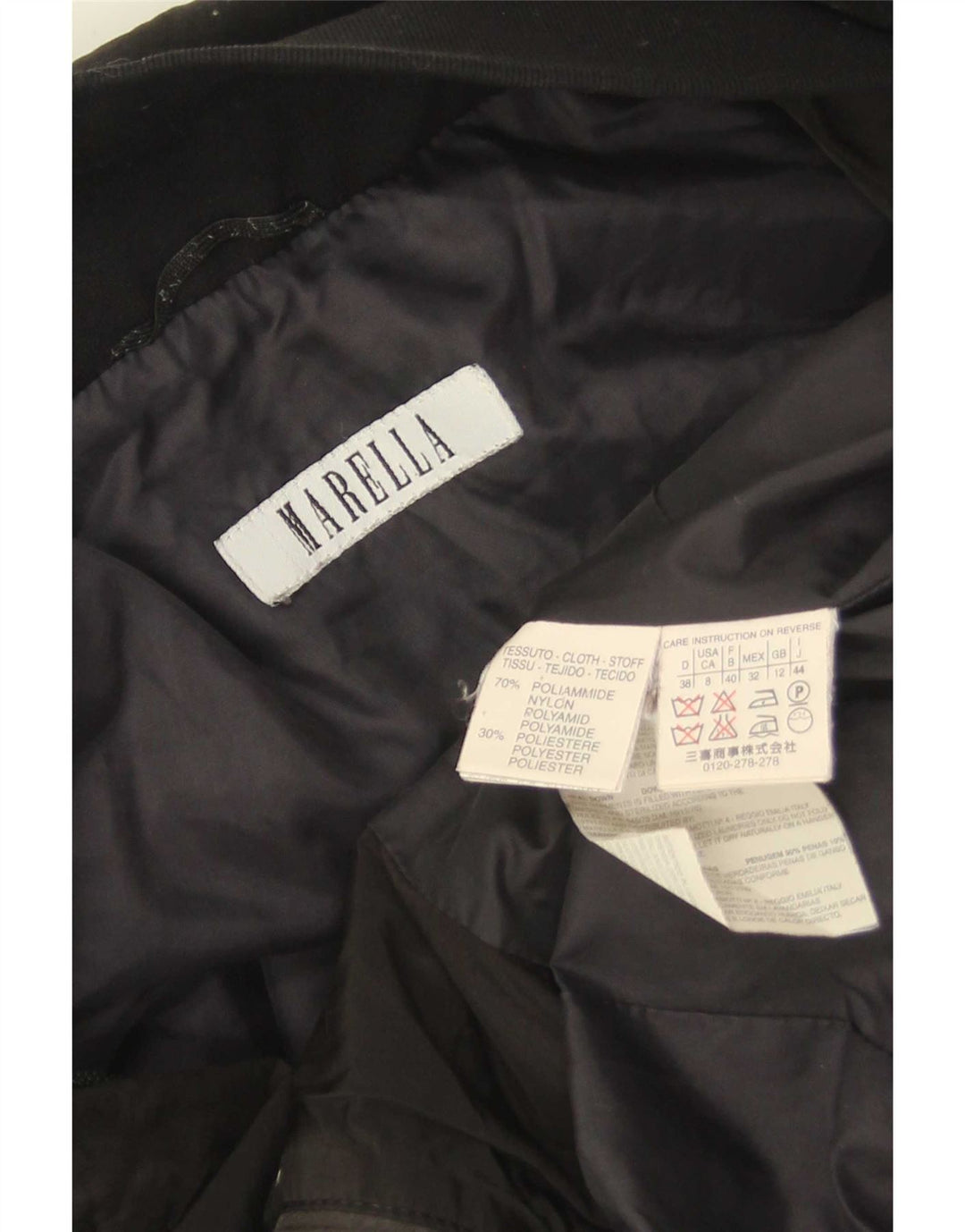 Jachetă căptușită pentru femei Marella UK 12 Medium Black Poliamidă