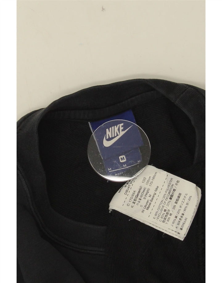 Pulover NIKE pentru bărbați, bumbac mediu negru