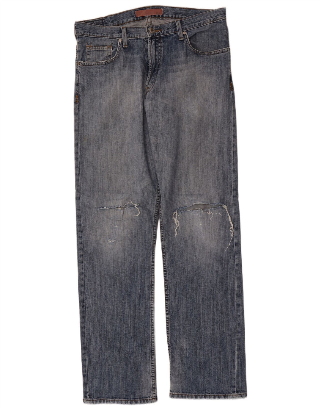 Blugi Distressed drepte pentru bărbați Lee L34 L34 Bumbac albastru