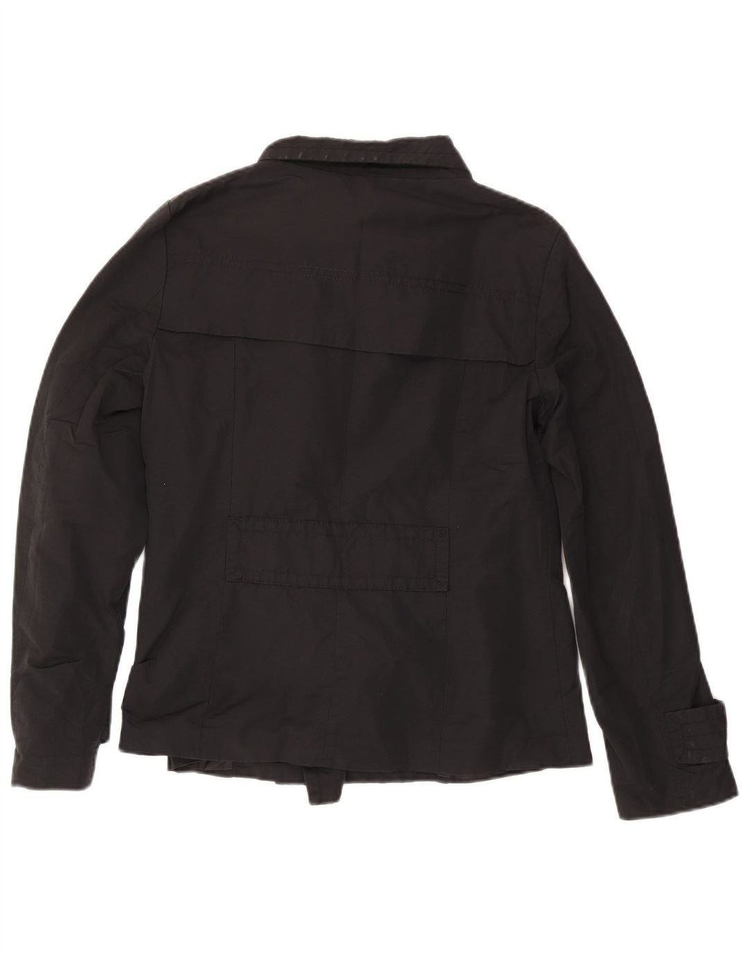 Palton scurt pentru femeie Zara UK 18 XL, bumbac negru