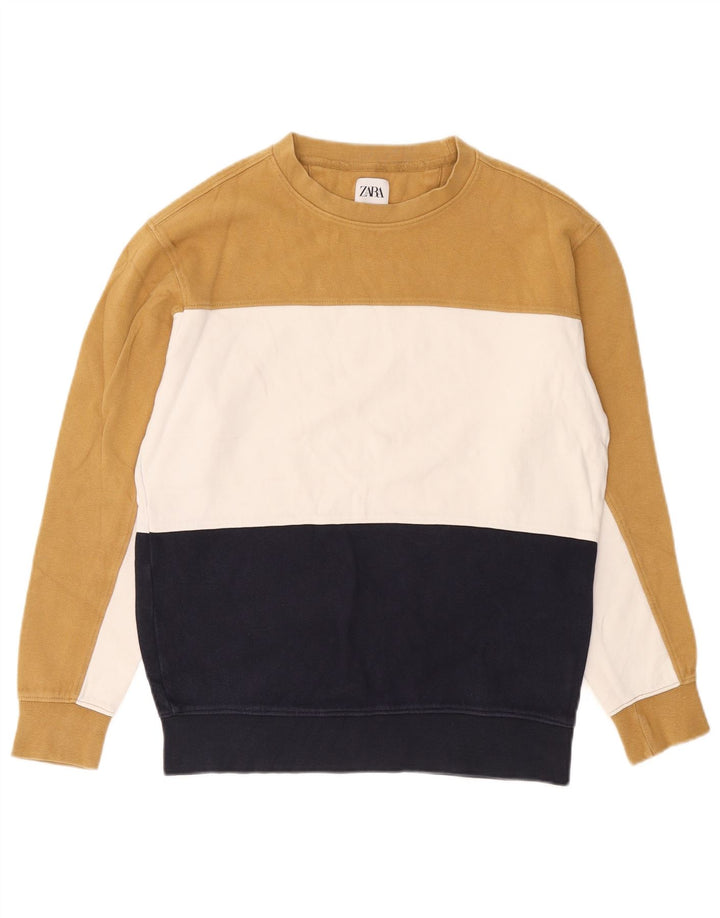 Pulover pentru bărbați Zara Pulover Medium Multicolor Colorblock Bumbac