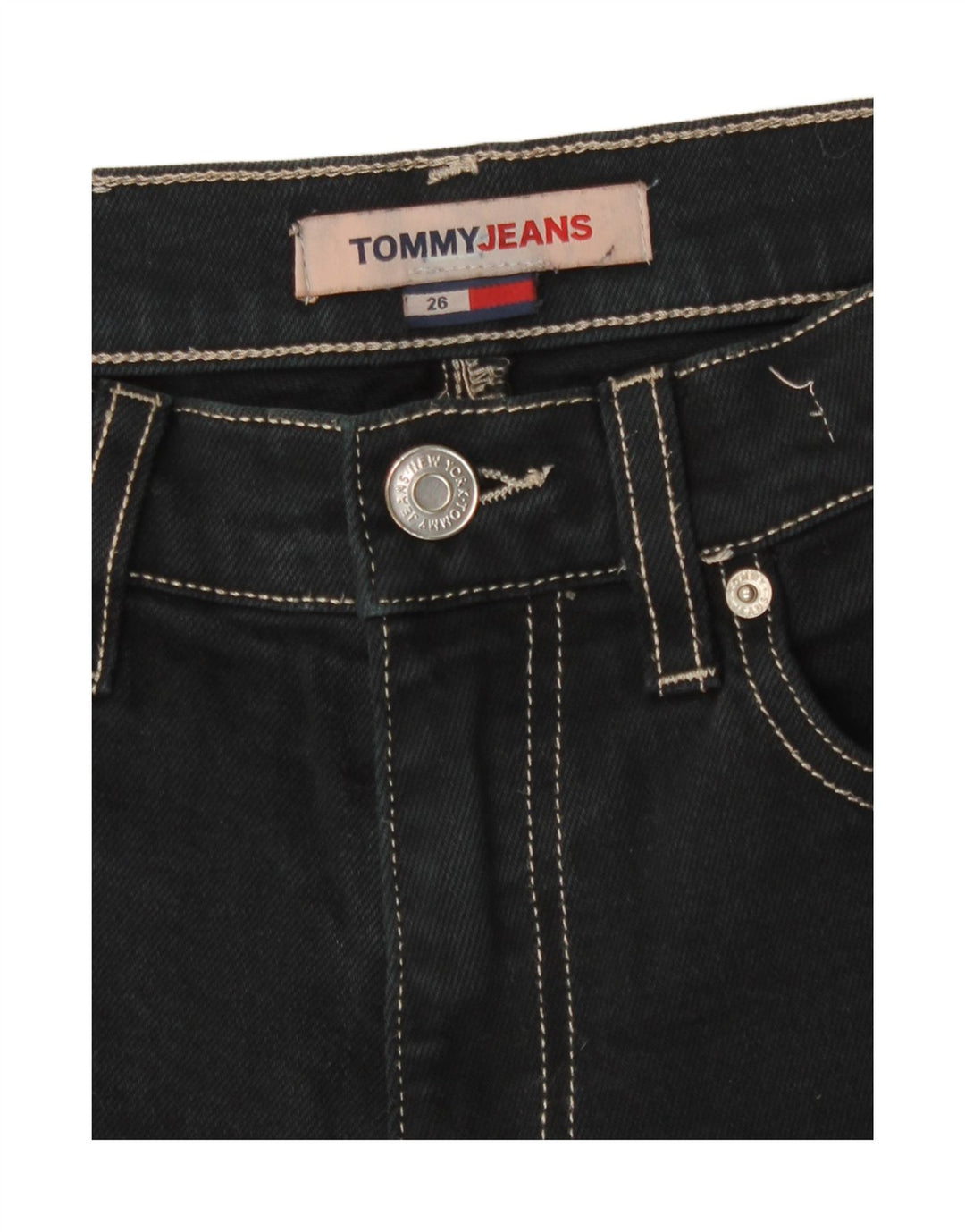 Pantaloni scurți din denim pentru femei Tommy Hilfiger W26 Small Black