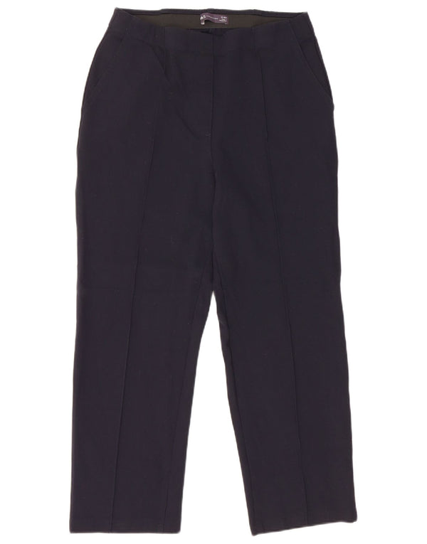 Marks & Spencer Pantaloni tăiați cu talie înaltă pentru femei UK 12 Medium W30 L24 Nav