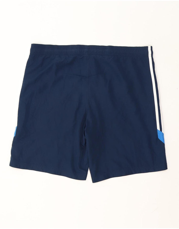 Pantaloni scurți sport Adidas pentru bărbați, medii, bleumarin, poliester color bloc