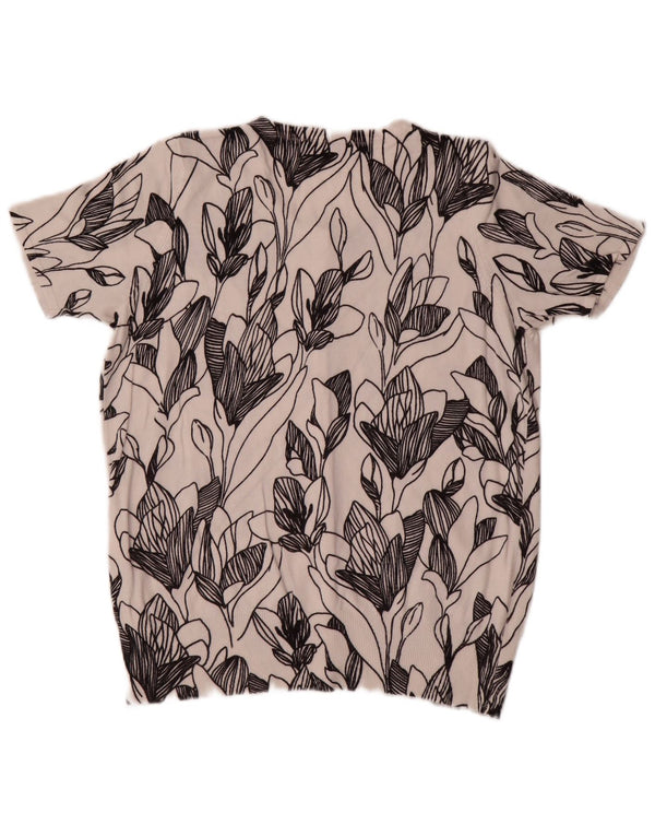 Pulover cardigan pentru femei Marks & Spencer UK 16 mare, negru, floral