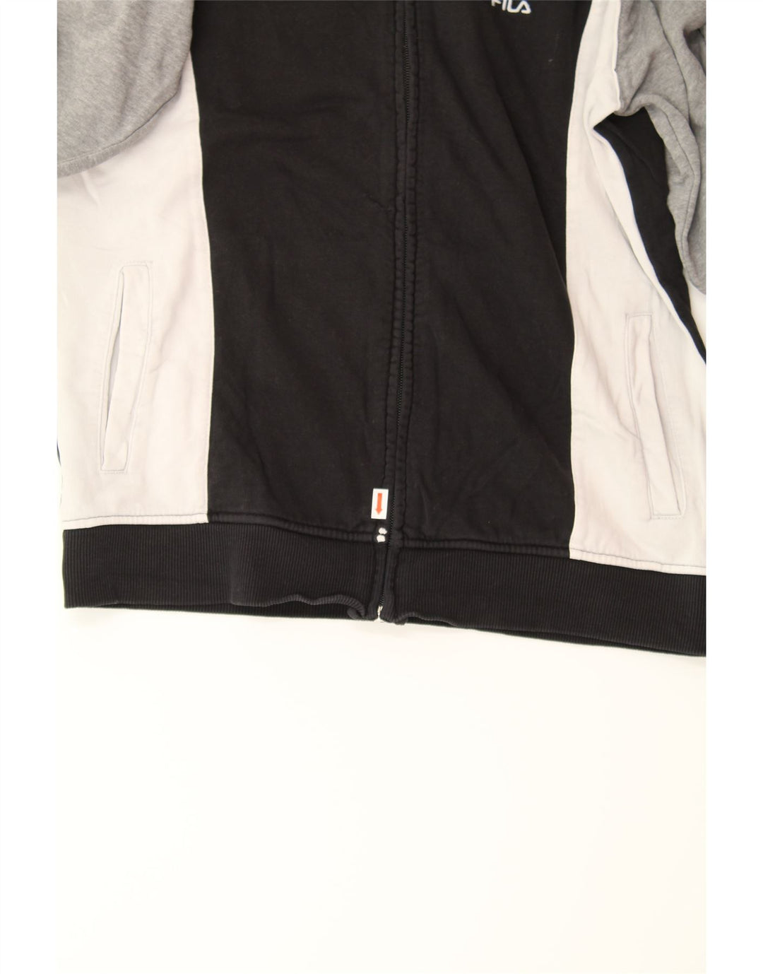 FILA Mens Tracksuit Top Jacket Small Black Colourblock Vintage Fila and Second-Hand Fila from Messina Hembry 